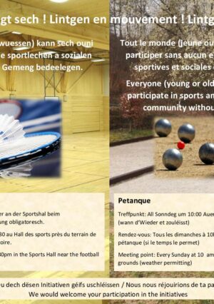 Sport- a Jugendkommissioun - Badminton & Pétanque