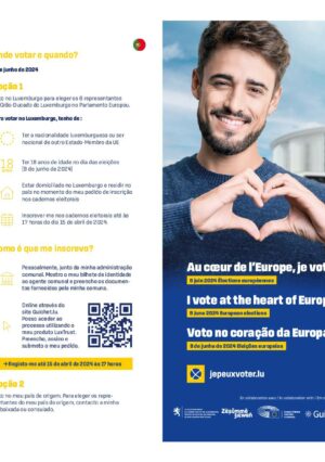 Campagne élections européennes - jepeuxvoter.lu - Inscription jusqu'au 15 avril 2024 à 17h00