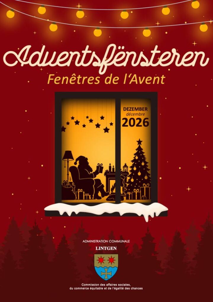 Adventsfënsteren / Fenêtres de l'Avent 2026 - Aschreiwung bis / Inscription jusqu'au 27.10.2026