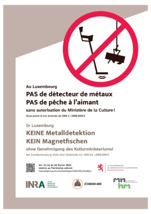 Keine Metalldetektion in Luxemburg / Pas de détecteur de métaux au Luxembourg / No metal detection in Luxembourg