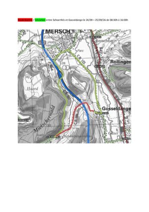 Route barrée C2a - CR101 Schoenfels-Gosseldange - 24/9/-25/9/2026 8h00-16h30