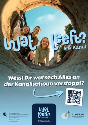 Sensibiliséierungskampagne iwwer Ofwaasser / Campagne de sensibilisation sur les eaux usées