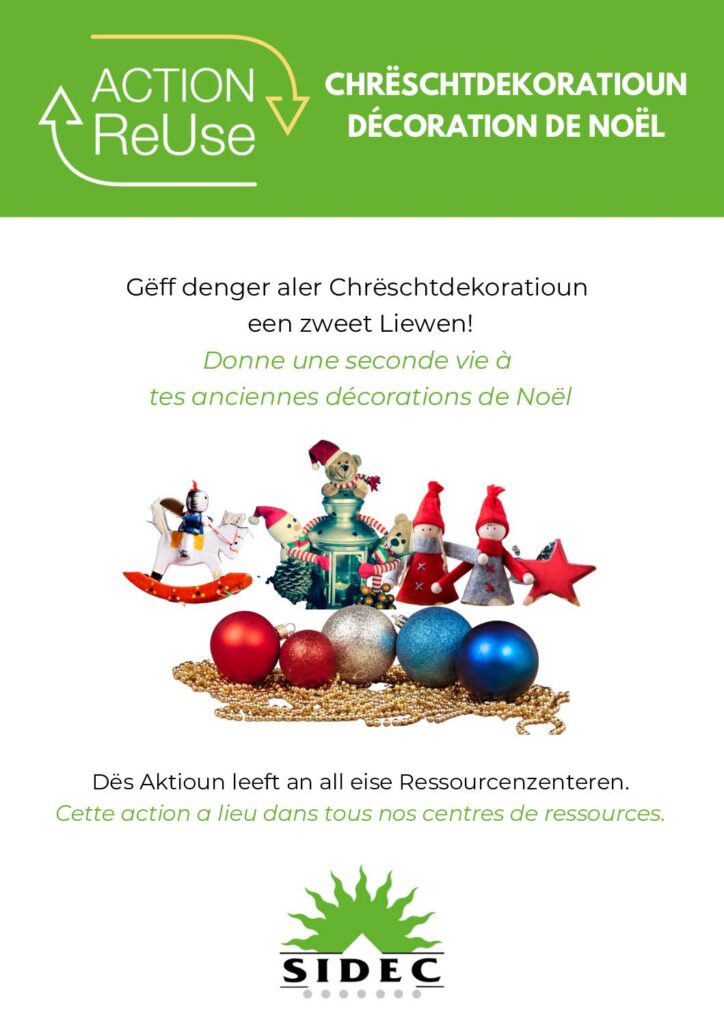 SIDEC - Action ReUse Noël jusqu'au 31/12/2026