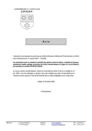 COMMODO - Cessation d'activités - ROTAREX GROUP